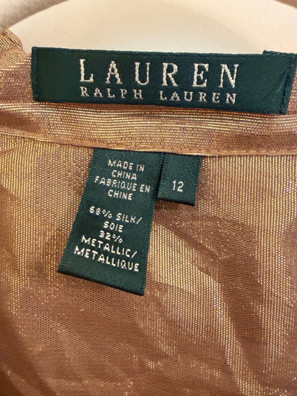Ralph Lauren gold ruffle top and skirt size 12 - Picture 5 of 6